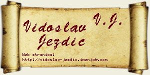 Vidoslav Jezdić vizit kartica
